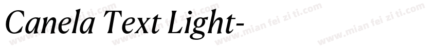 Canela Text Light字体转换